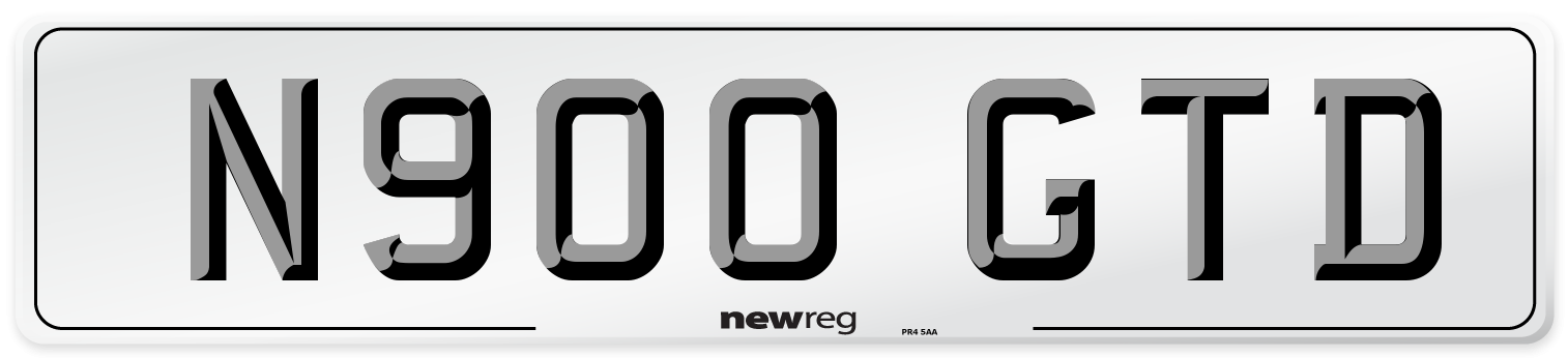 N900 GTD Number Plate from New Reg